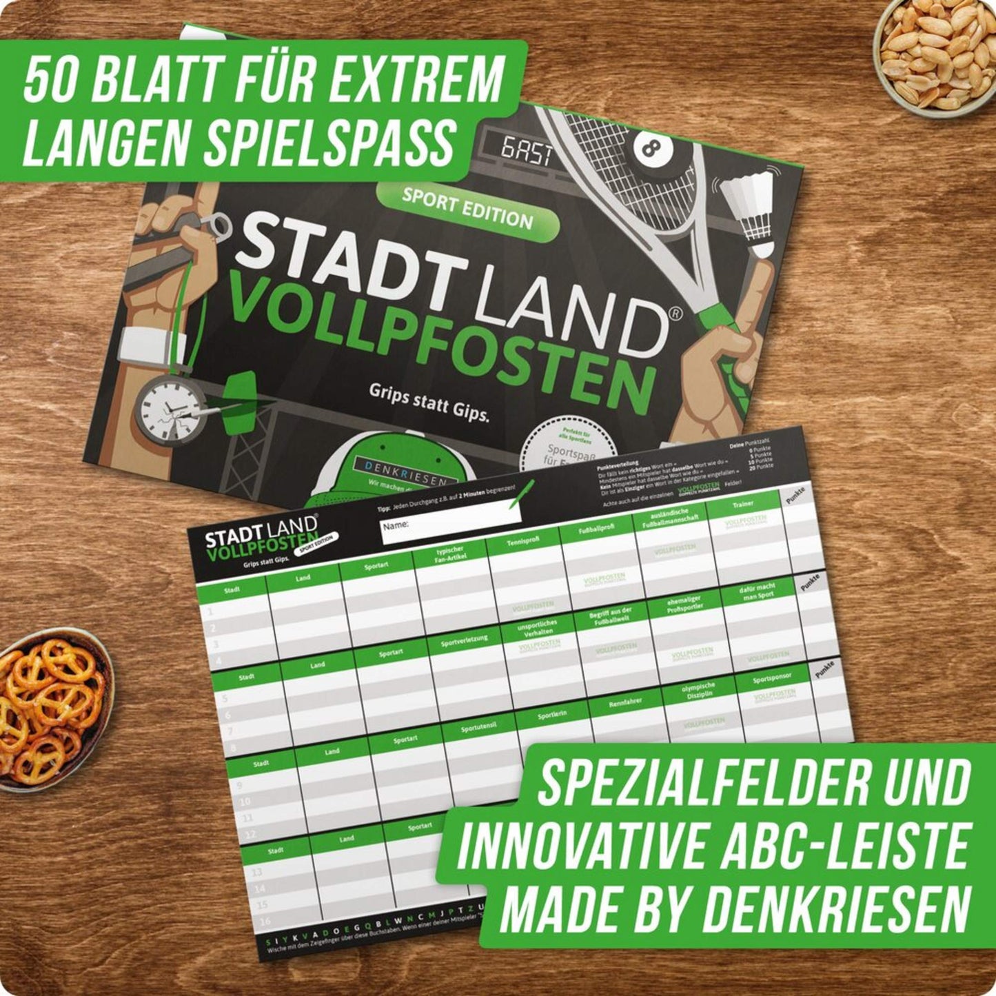  STADT LAND VOLLPFOSTEN - SPORT EDITION - Reisespiel