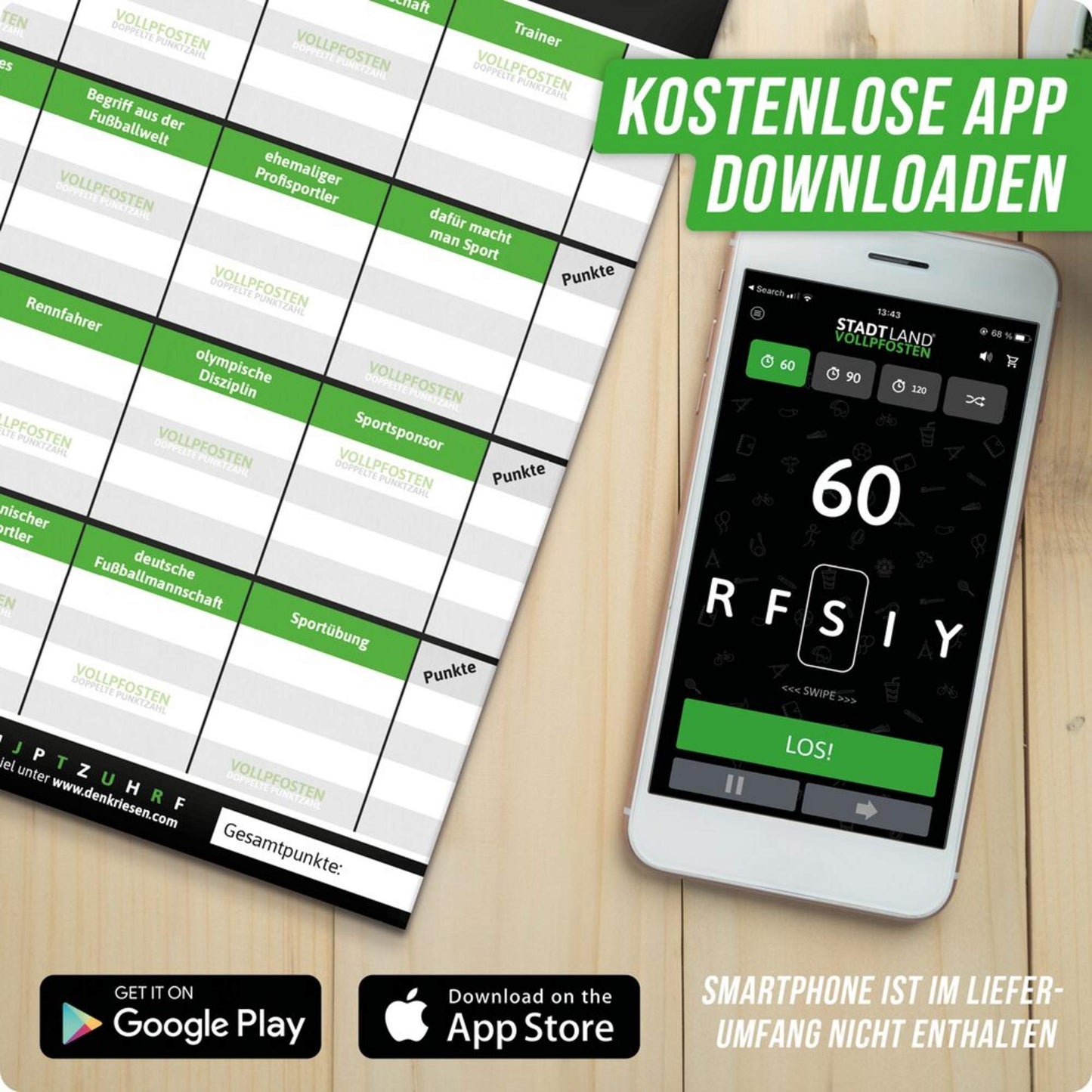  STADT LAND VOLLPFOSTEN - SPORT EDITION - Reisespiel