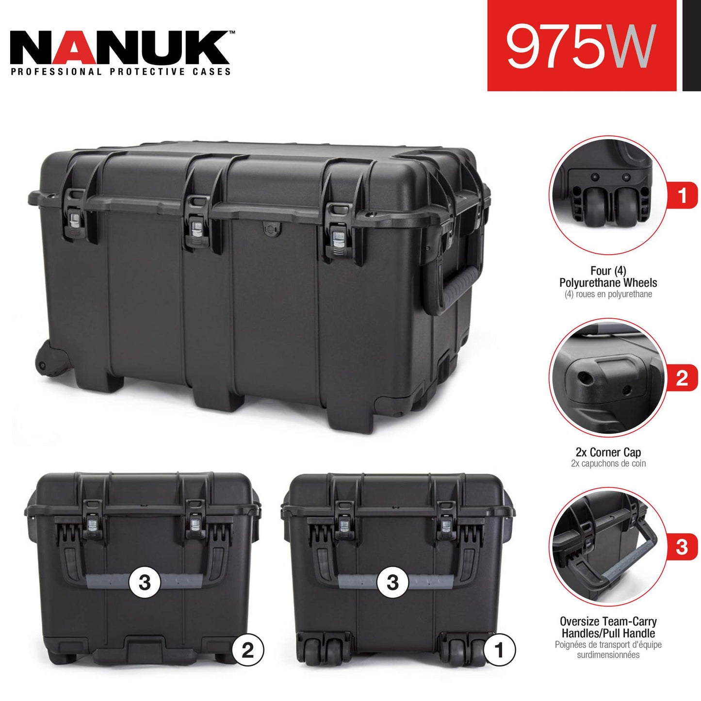  975 CASE MIT SCHAUM WHEELED NO PULL - Ausrüstungsbox