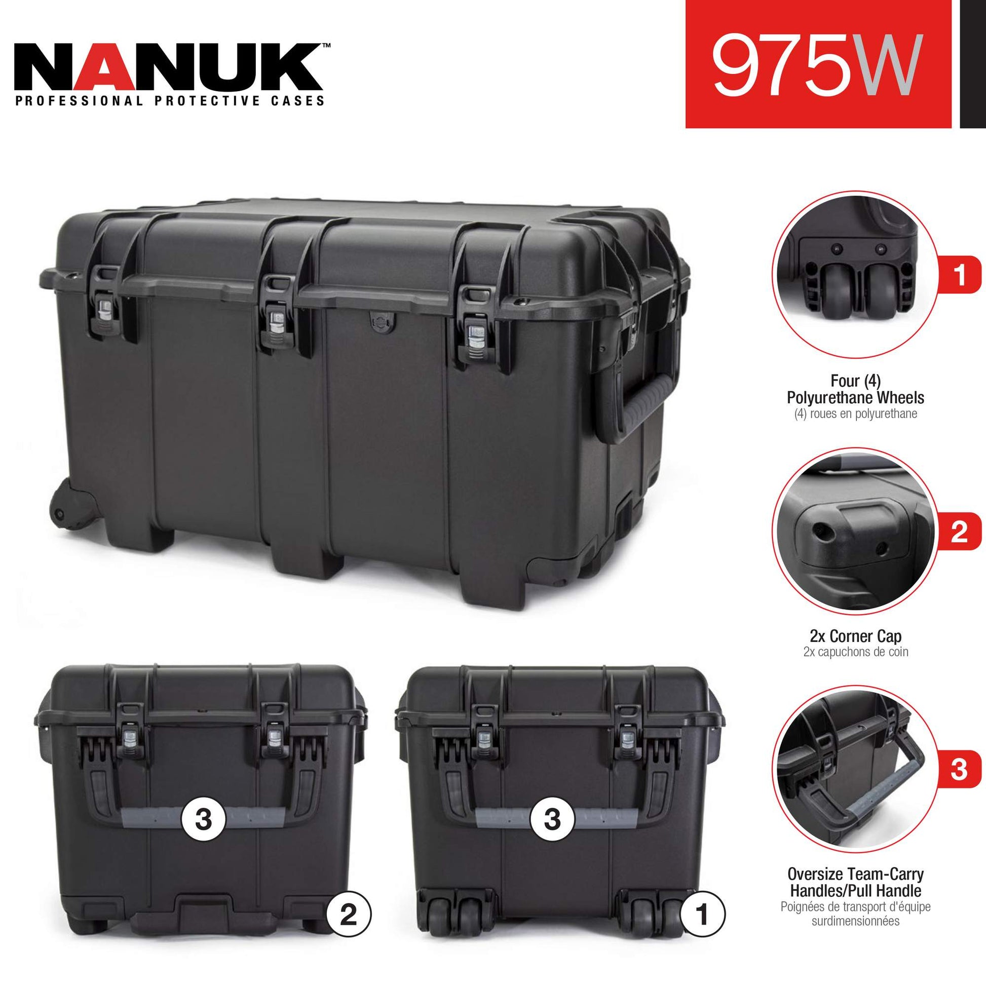 975 CASE MIT SCHAUM WHEELED NO PULL - Ausrüstungsbox